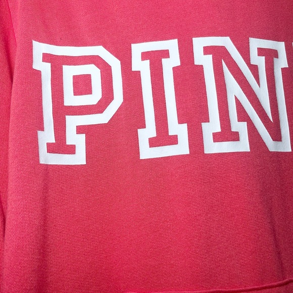 PINK Victoria's Secret Coral Pink Perfect Pullover Lightweight Sweatshirt - Picture 4 of 17